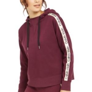 CALVIN KLEIN Performance Fleece-lined Hoodie Red